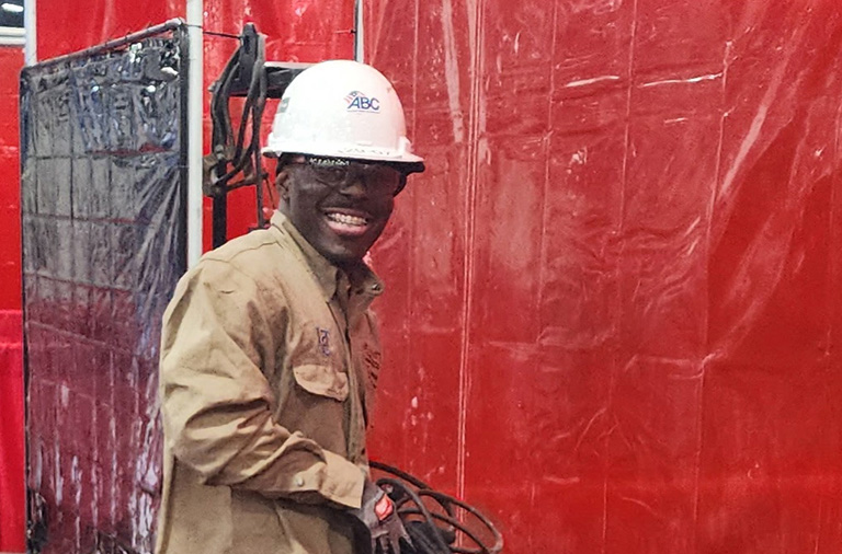 Jaden Peacock, who competed in Welding