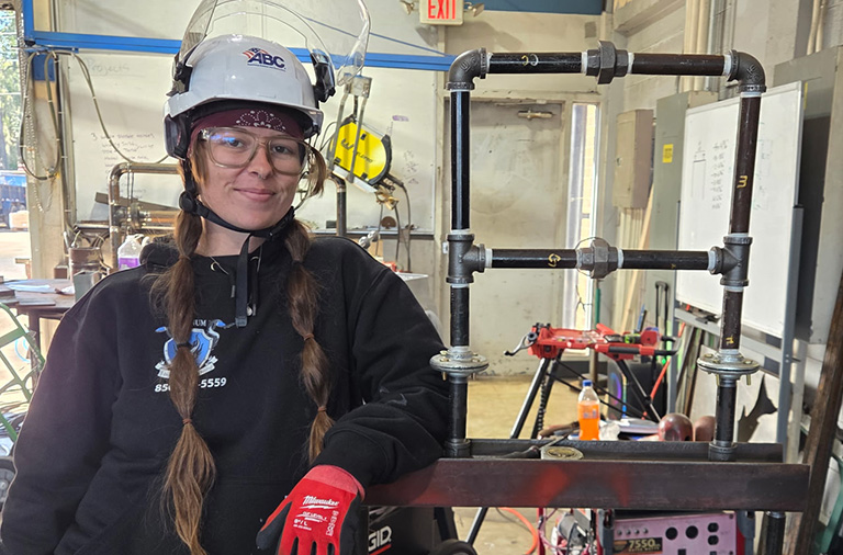 Katelyn Whitfield, who competed in Pipefitting