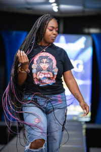 Another image of the cosmetology hair show at Lively Technical College